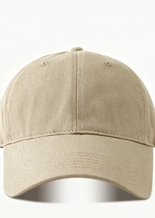 Classic Cotton Baseball Cap of Various colours -Khaki - Adjustable Snapback, Solid Color Everyday Hat